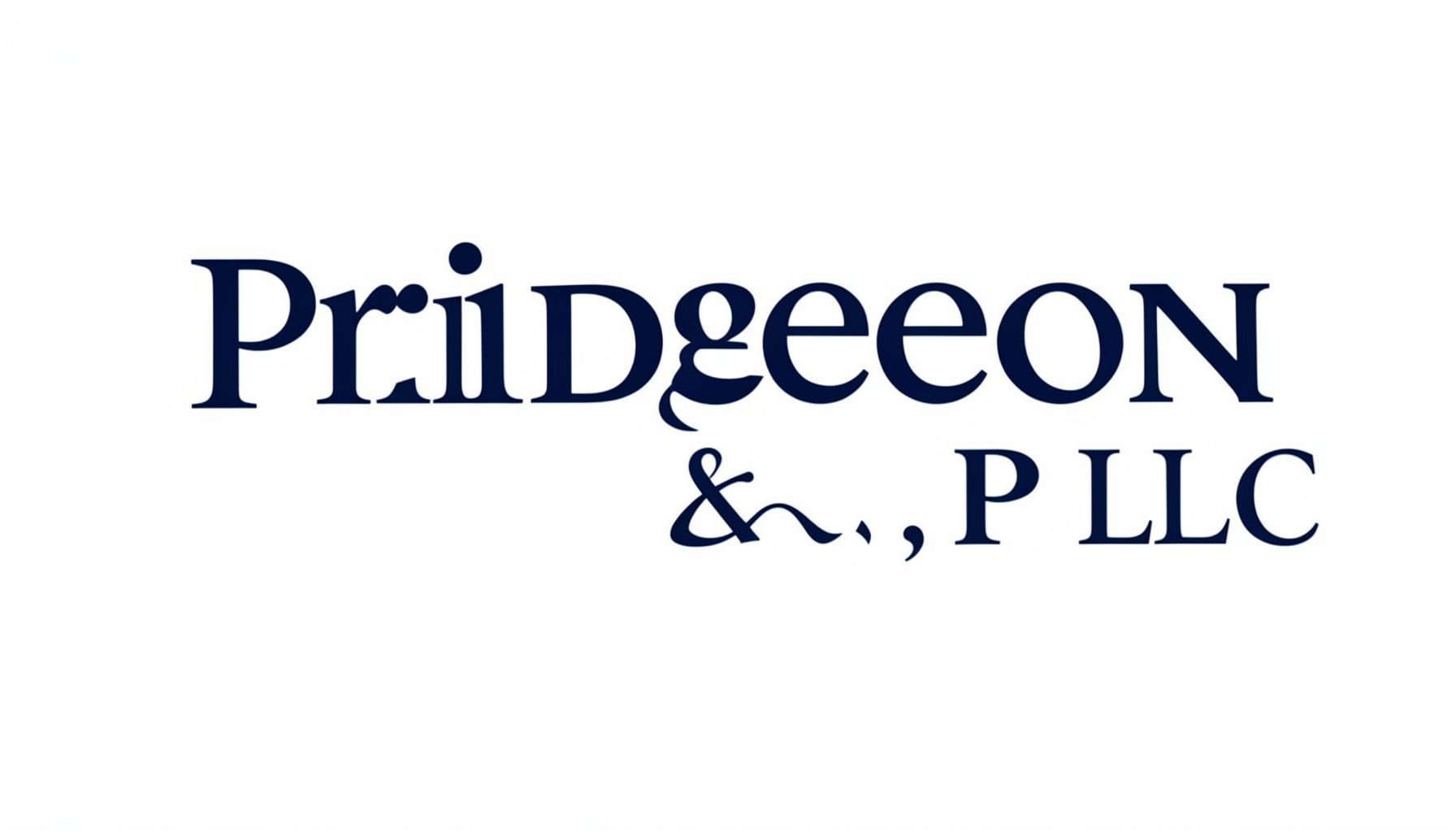 Pridgeon & Zoss, PLLC logo in dark navy serif type