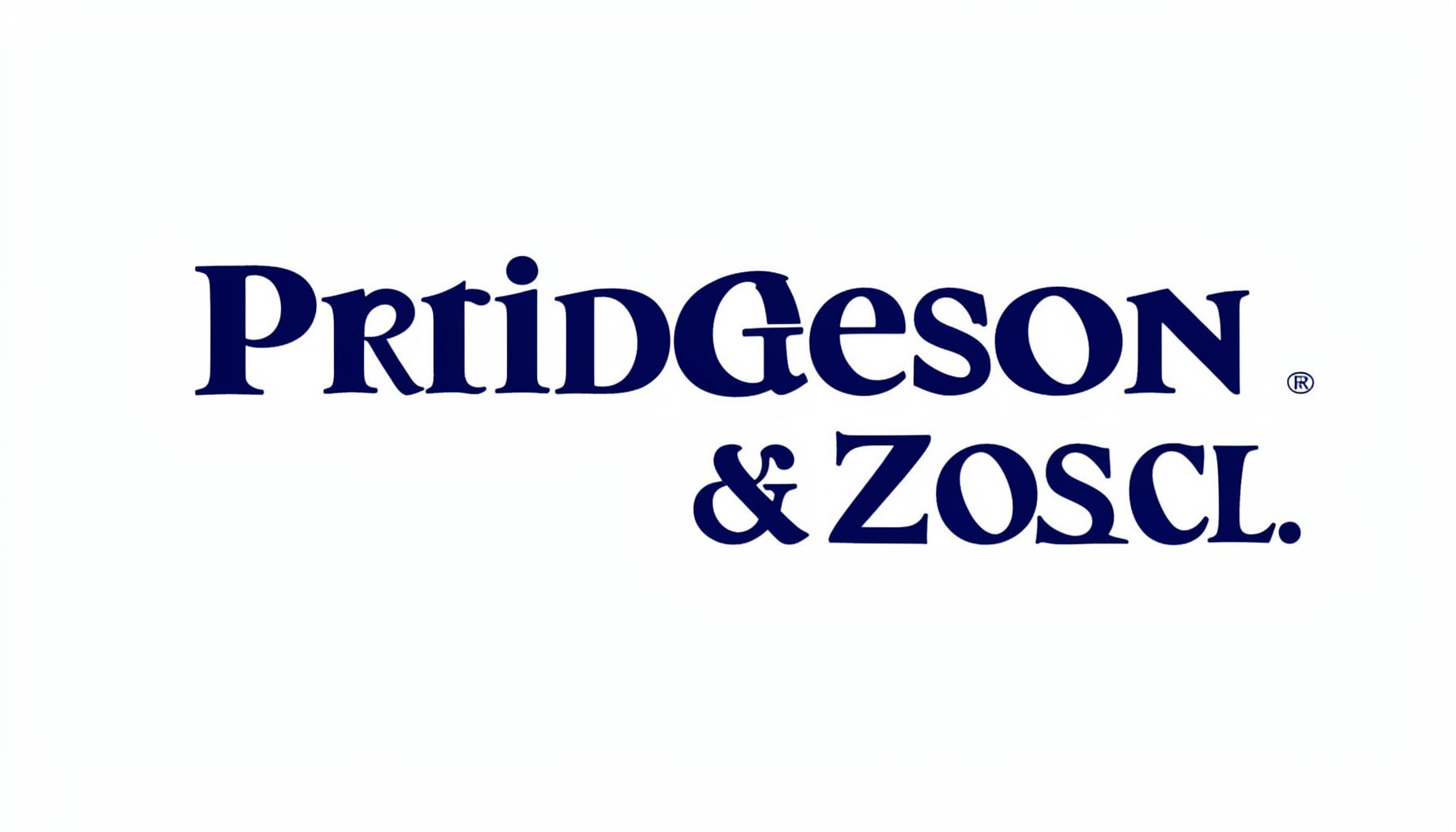 Pridgeon & Zoss, PLLC logo in deep navy serif type